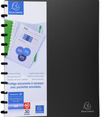 EXACOMPTA zichtmap DIN A4, 30 hoezen, zwart