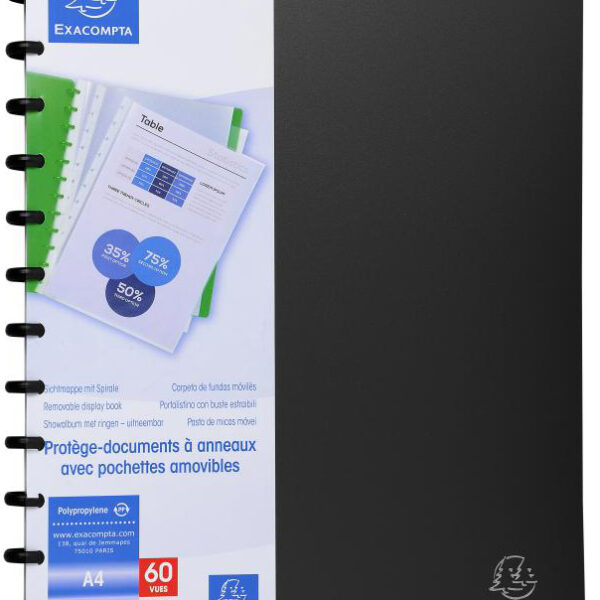 EXACOMPTA zichtmap DIN A4, 30 hoezen, zwart