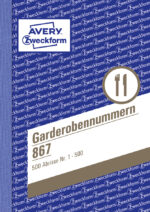 AVERY Zweckform nummerboek ´garderobenummers´, 1-500, A6