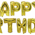 PAPSTAR folieballon-set ´Happy Birthday´, goud