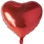 PAPSTAR folieballon ´Hart´, diameter: 450 mm, rood