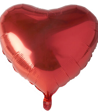 PAPSTAR folieballon ´Hart´, diameter: 450 mm, rood