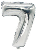 PAPSTAR folieballon ´Cijfers´, cijfer: 7, zilver