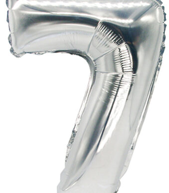 PAPSTAR folieballon ´Cijfers´, cijfer: 7, zilver