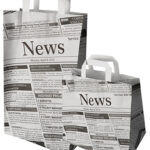 PAPSTAR draagtas ´Newsprint´, 220 x 100 x 360 mm