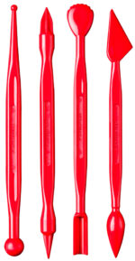 FIMO boetseer-gereedschap, 4 verschillende boetseerstokjes