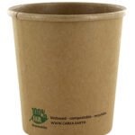 PAPSTAR soepbeker ´pure´, rond, 470 ml, bruin, karton