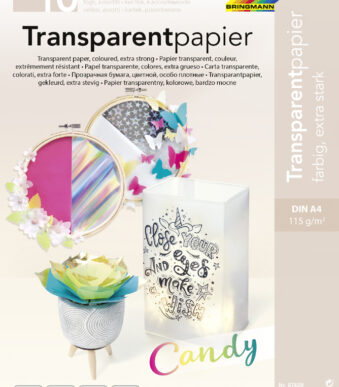 folia transparantpapier CANDY, DIN A4, 115 g/m2, kleuren assorti