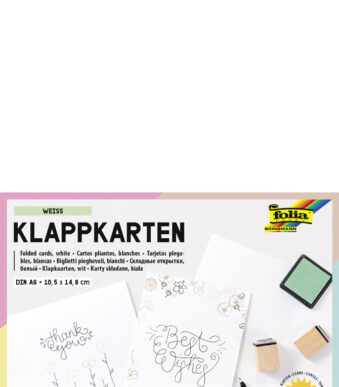 folia dubbele kaart, 190 g/m2, DIN A6, wit
