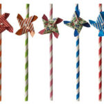 PAPSTAR papieren drinkrietje 'Windmill', 200 mm, gekleurd