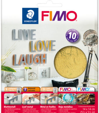 FIMO bladmetaal, goud, 10 vel