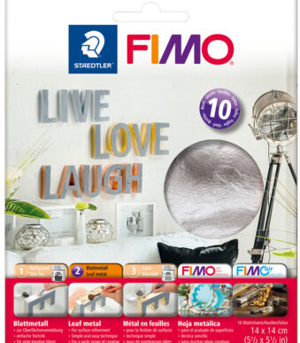 FIMO bladmetaal, zilver, 10 vel