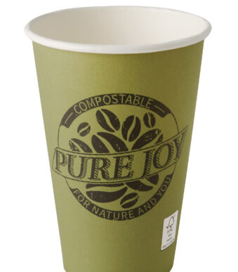 PAPSTAR kartonnen drinkbeker ´pure´, 0,3 l, groen