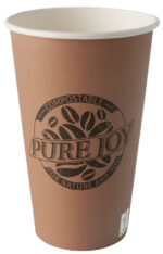 PAPSTAR kartonnen drinkbeker ´pure´, 0,4 l, bruin