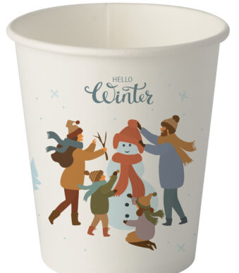 PAPSTAR kartonnen drinkbeker 'Hello Winter', 0,2 l