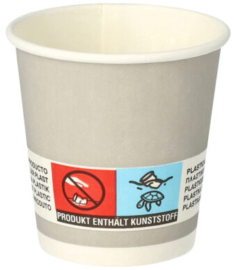 PAPSTAR kartonnen drinkbeker 'pure' Shot, 5 cl, grijs