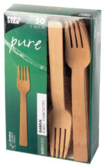PAPSTAR bamboe-vorken 'pure', lengte: 165 mm, 50 stuks