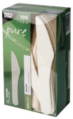 PAPSTAR papieren messen 'pure', lengte: 158 mm, wit