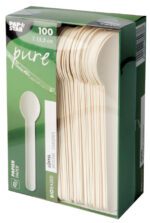 PAPSTAR papieren lepels 'pure', lengte: 155 mm, wit