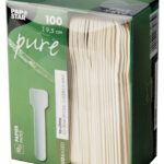 PAPSTAR papieren ijslepel 'pure', lengte: 95 mm, wit