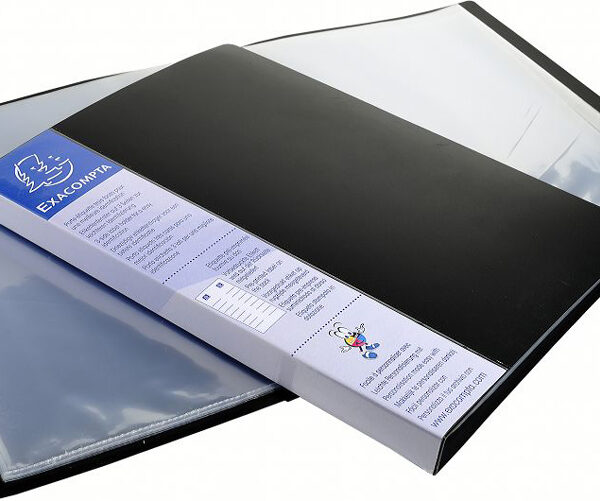 EXACOMPTA zichtmap, DIN A4, PP, 10 zichttassen, zwart