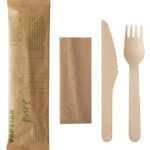 PAPSTAR bestek-set 'pure', van berkenhout, 3-delig