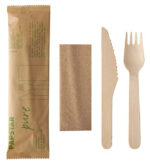 PAPSTAR bestek-set 'pure', van berkenhout, 3-delig