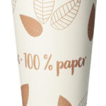 PAPSTAR kartonnen drinkbeker 'pure' ZERO, 0,4 l, beige/bruin