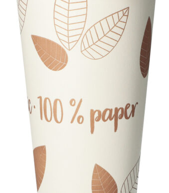 PAPSTAR kartonnen drinkbeker 'pure' ZERO, 0,4 l, beige/bruin