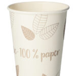 PAPSTAR kartonnen drinkbeker 'pure' ZERO, 0,18 l, beige/taupe