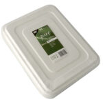 PAPSTAR suikerriet-deksel voor menu tray 'pure'