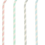 PAPSTAR papieren rietje 'Stripes', 220 mm, kleuren assorti