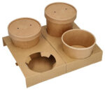 PAPSTAR bekerdrager 'pure', van karton, voor 4 soepbekers