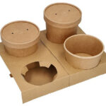 PAPSTAR bekerdrager 'pure', van karton, voor 4 soepbekers