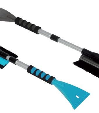 IWH telescopische ijskrabber met sneeuwbezem, 520 - 670 mm