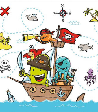 PAPSTAR motiefservetten 'Pirate Crew', 330 x 330 mm, 20 stuks