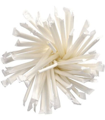 PAPSTAR papieren rietje 'pure', 200 mm, wit
