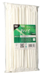 PAPSTAR papieren rietje 'pure', 200 mm, wit