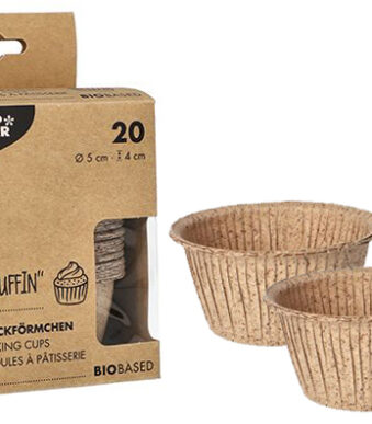 PAPSTAR muffin-bakvormpjes, van cacaodoppen, 50 mm, naturel