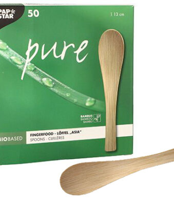 PAPSTAR Fingerfood-lepel 'pure', 130 mm, naturel