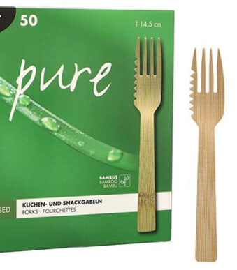 PAPSTAR cake- en snackvork 'pure', lengte: 145 mm, 50 stuks