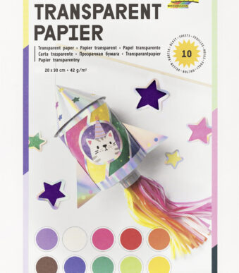 folia transparantpapier, 200 x 300 mm, 10 vel in omslag