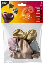 PAPSTAR luchtballonnen 'Glossy Heart', kleuren assorti