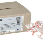 STARPAK sluitclips, lengte: 33 mm, rood/wit