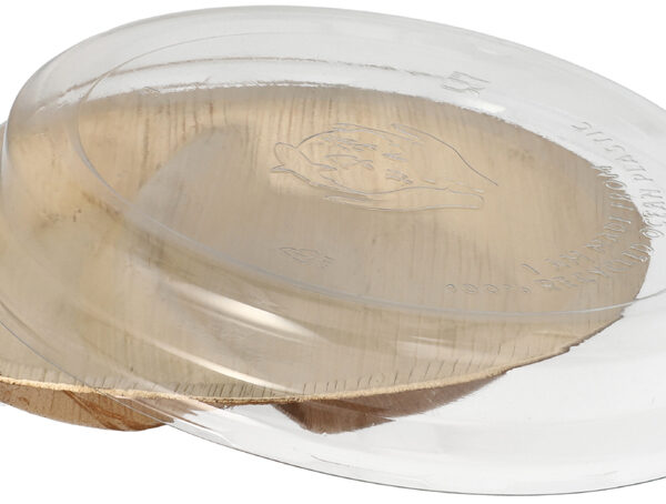 STARPAK palmblad-bord met deksel, 2-vaks, 300 ml