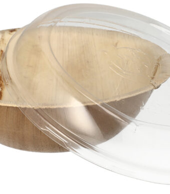 STARPAK palmblad-schaal met deksel, rond, 800 ml