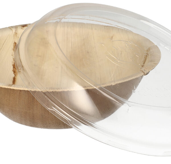 STARPAK palmblad-schaal met deksel, rond, 800 ml