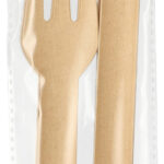 PAPSTAR papieren vork 'pure', lengte: 155 mm, naturel, 6 stuks