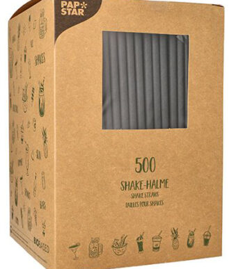 PAPSTAR papieren rietje 'pure', 250 mm, zwart