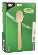 PAPSTAR houten lepel 'pure', gewaxt, lengte: 160 mm